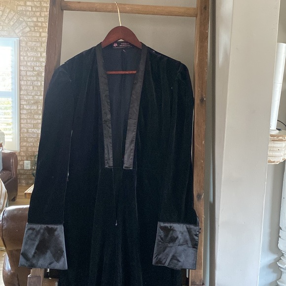 DIOR BELLA TASHA  LUXURY BLACK VELVET JUMPSUIT CHIC LARGE NEW NO BELT - Picture 7 of 9